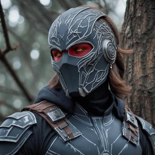 Mystical Boy with Facial Mark and Mask