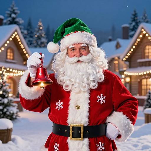Festive Male Santa in Cozy Setting