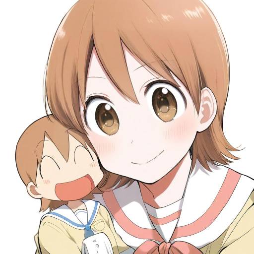 Illustration of Aioi yuuko, nichijou in the style of Morinaga miki