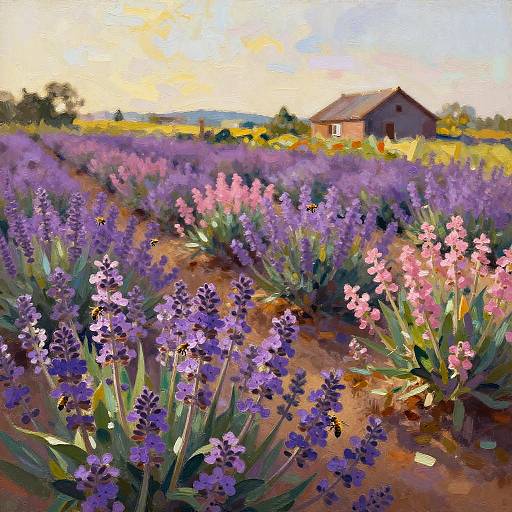 Golden Hour Verbena Garden Landscape