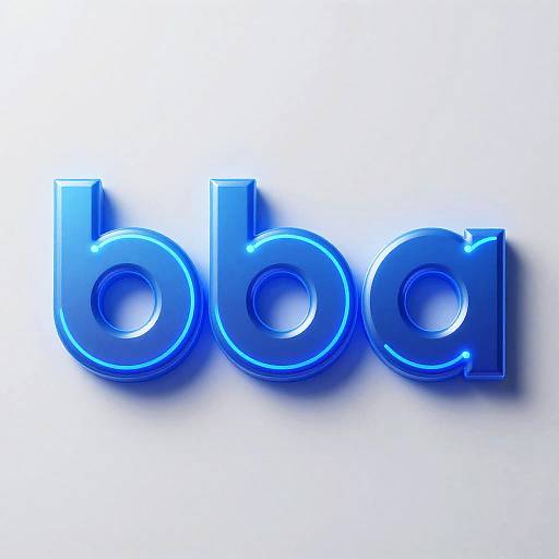 Futuristic BBA Logo with Neon Glow