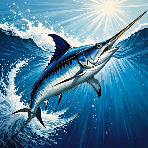 Dynamic Marlin Leaping from Ocean Waves