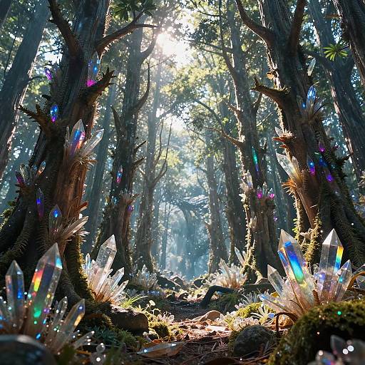 Alien Prismatic Crystal Fairy Forest
