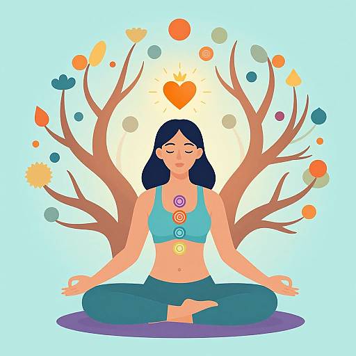 Serene Woman in Lotus Pose Vector Art