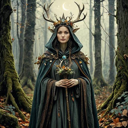 Forest Sentinel with Antler Crown