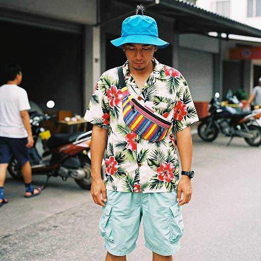 Colorful Mohawk Tourist Street Portrait