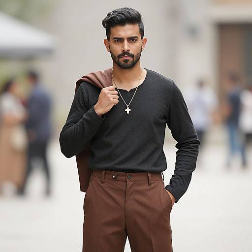 Vintage Century Man Fashion Portrait