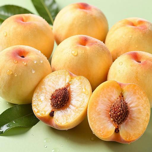 Juicy Nectarines with Fresh Green Accents