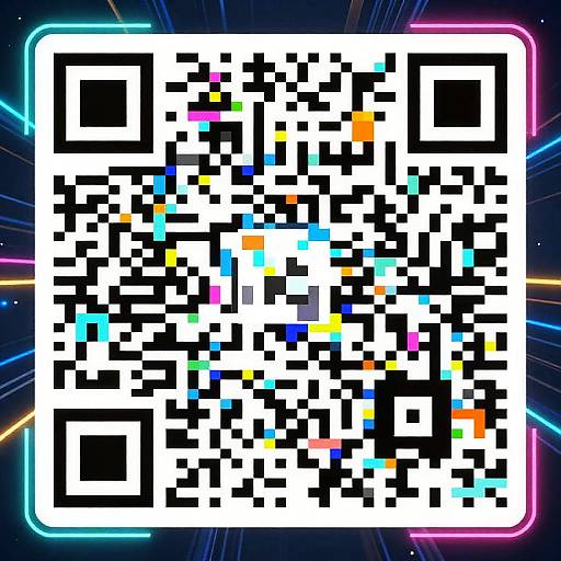 Cyberpunk QR Code Mosaic Art