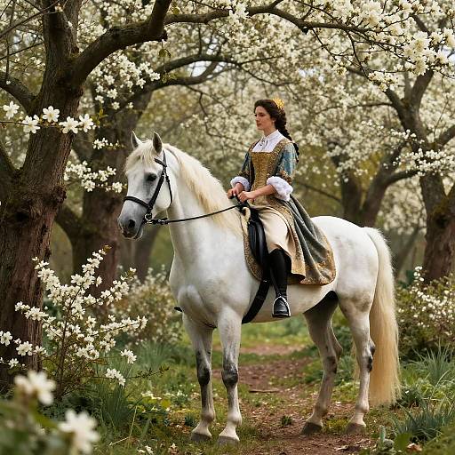 Noble Sissi on White Horse