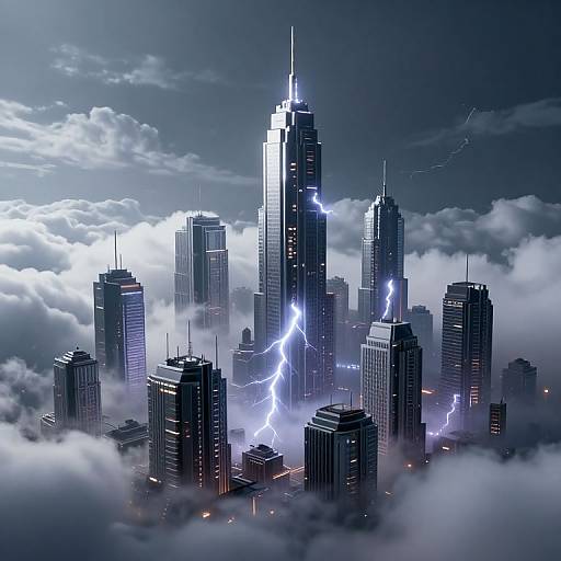 Cyberpunk 3D Futuristic Cityscape