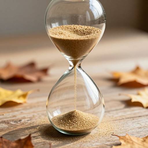 Golden Sand in Autumn Hourglass