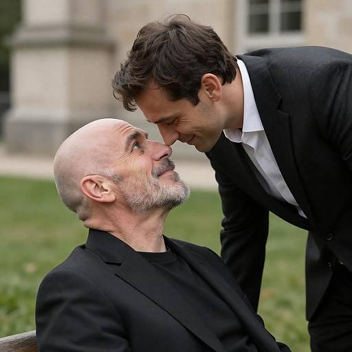 Intimate Moment Between Two Gentlemen