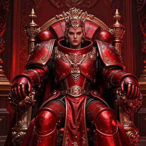 Warhammer Female Primarch on Throne