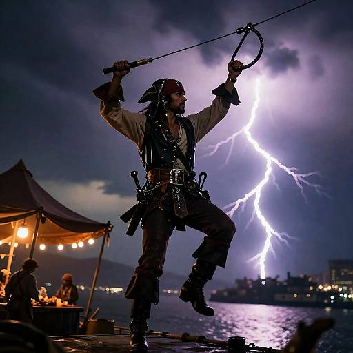 Daring Sky Pirate Scaling Floating Market Canopy