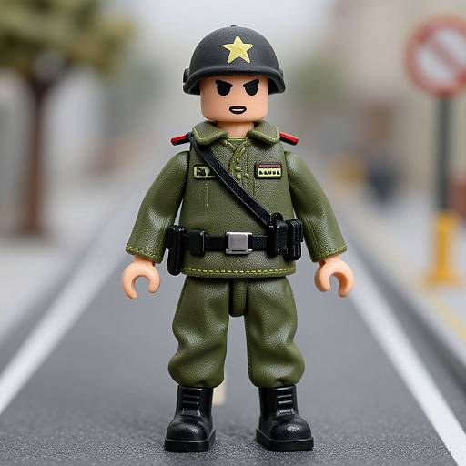 Army Toy Soldier Costume on Street