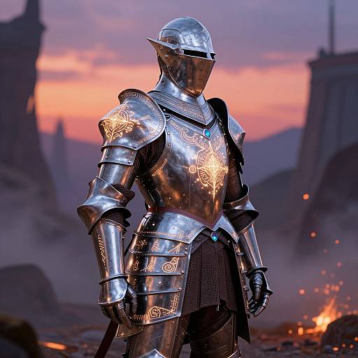 Elven Glowing Rune Plate Armor