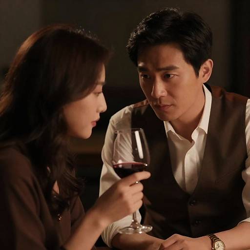 Intimate Evening: Dimly Lit Moment