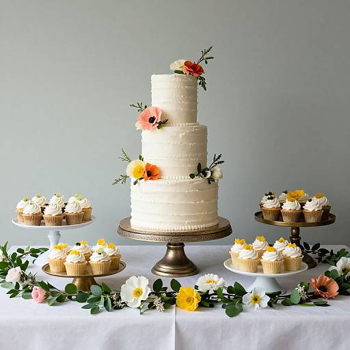 Elegant Dessert Table with Garland