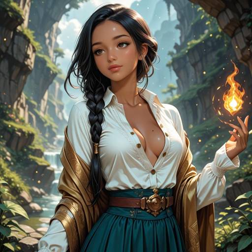 Fantasy Portrait of a Dark-Skinned Beauty