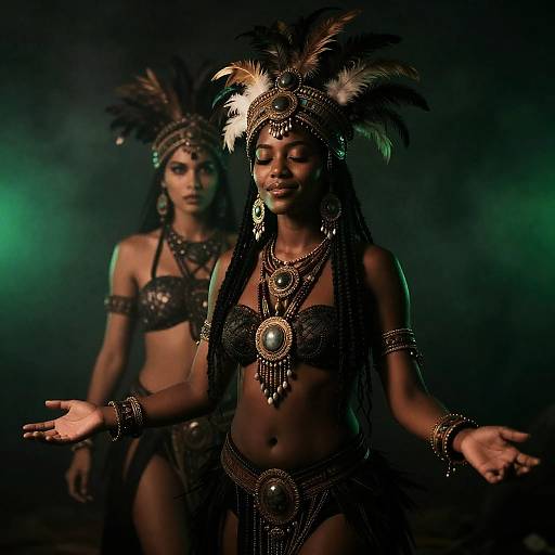 Mystical Portrait of Two Diverse Women