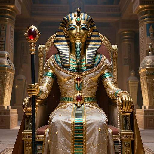 Majestic Pharaoh-Lich in Gilded Necropolis