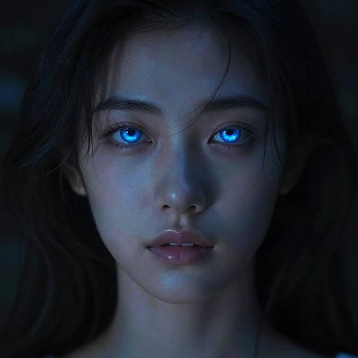 Ethereal Blue-Eyed Portrait