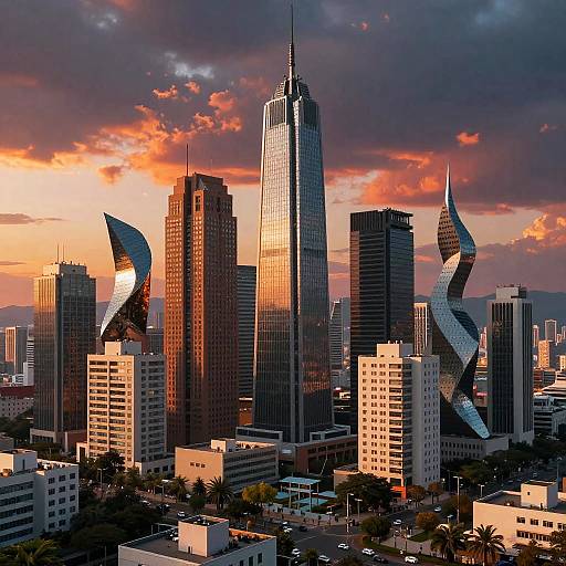 Surreal Exaggerated Cityscape Art