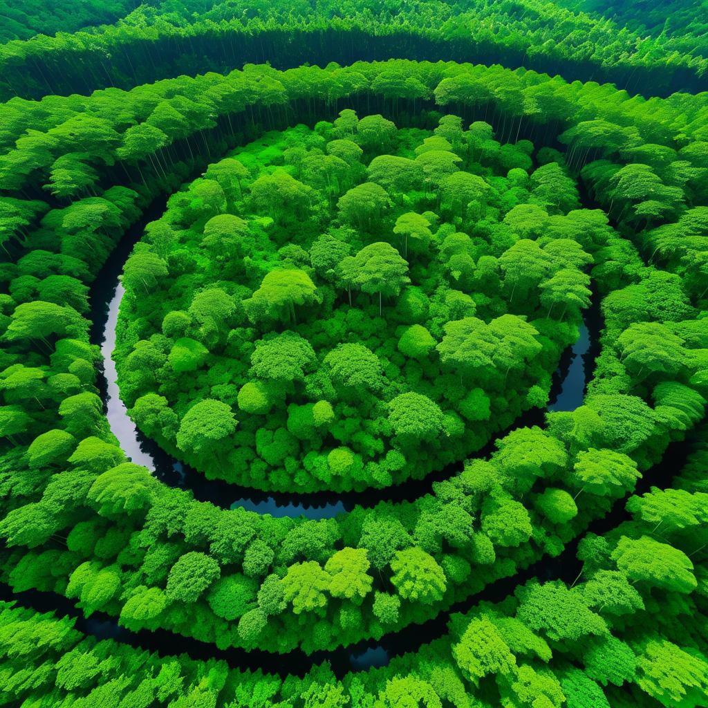 Aerial View of Forest and Granite Mountain