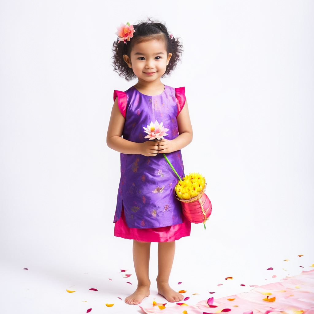 Colorful Portrait of a Thai Girl