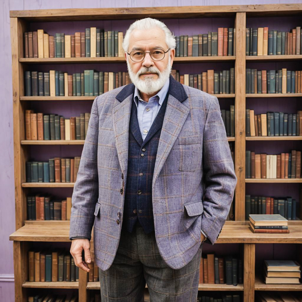 Rustic Portrait of a Librarian Man