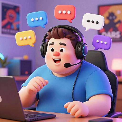 Obese YouTuber Streaming Live Scene