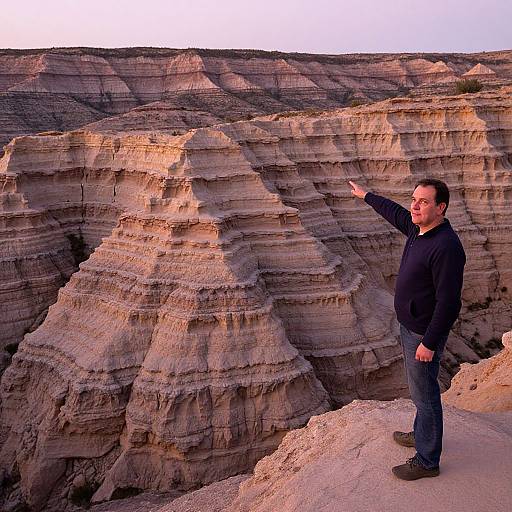 Golden Hour Cliffside Rock Formations