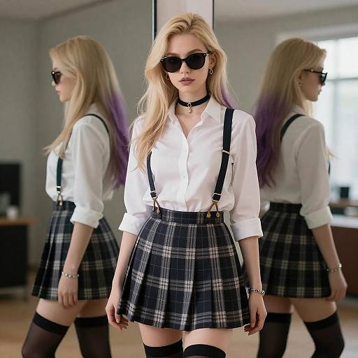 Vandread Nadia: Suspender Plaid Portrait