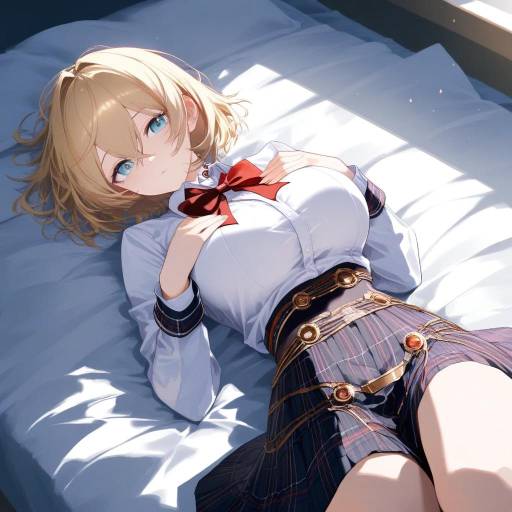 Aigis from Persona in School Uniform