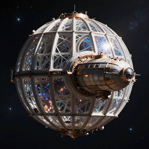 Steampunk Torus Lagrange Point Habitat