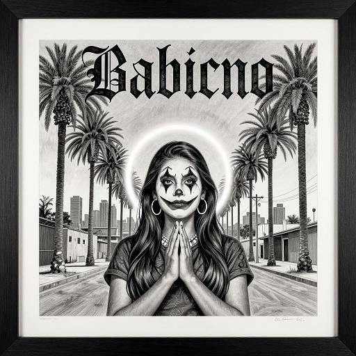 Chicano Art: Young Woman with Halo