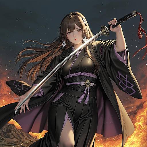 Illustration of Hana (fire emblem), fire emblem in the style of Jeneral