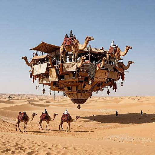 Colossal Floating Market in Desert