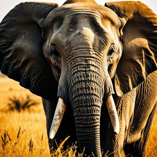 Majestic Elephant Matriarch at Dawn