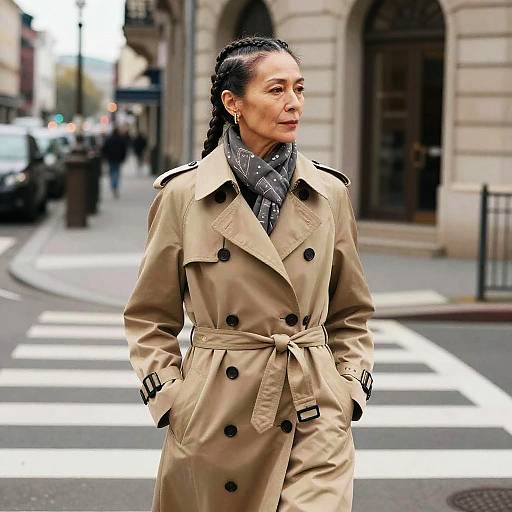 Middle-Aged Woman with Cornrows Style