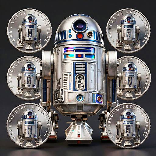 R2D2 Silver Coin Set