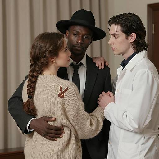 Emotional Portrait with Three Individuals