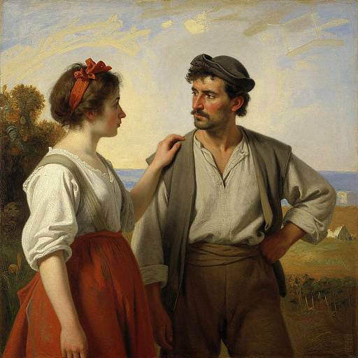 Eugenio Zampighi Peasant Couple
