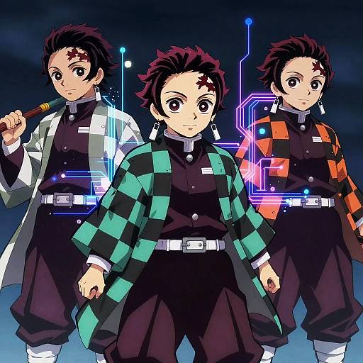 Demon Slayer AI Fusion Art