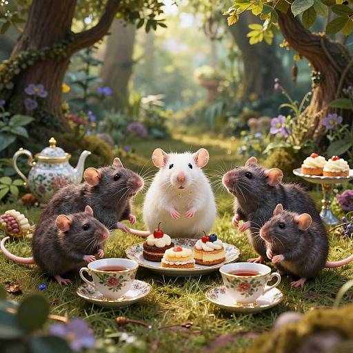 Chubby Rats' Enchanted Tea Party