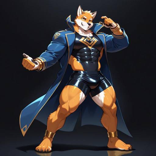 Muscular Male Fox-Agent in Dusk Lighting Muscular Male Fox-Agent in Dusk Lighting