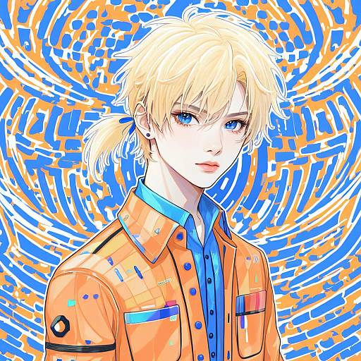 Illustration of Allen avadonia, vocaloid in the style of Midori (misuriru8)