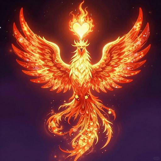 Glowing Phoenix of Self Love