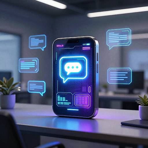 Futuristic Digital Communication Device Art